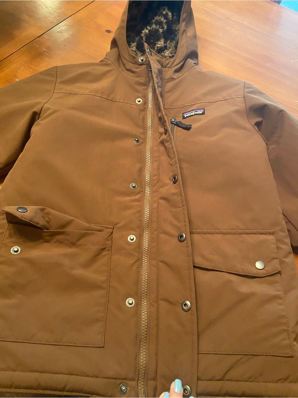 Boys' Infurno Jacket - Patagonia Worn
Wear size 12 Owl Brown - Picture 8 of 12